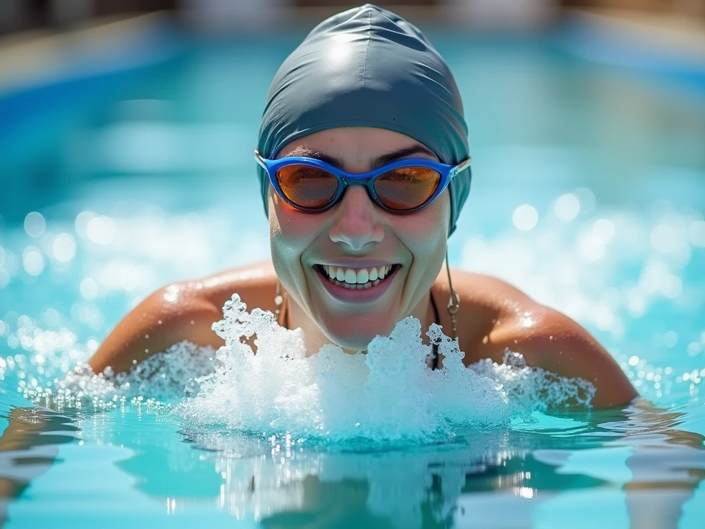 Abstract swimming pool gradient illustration